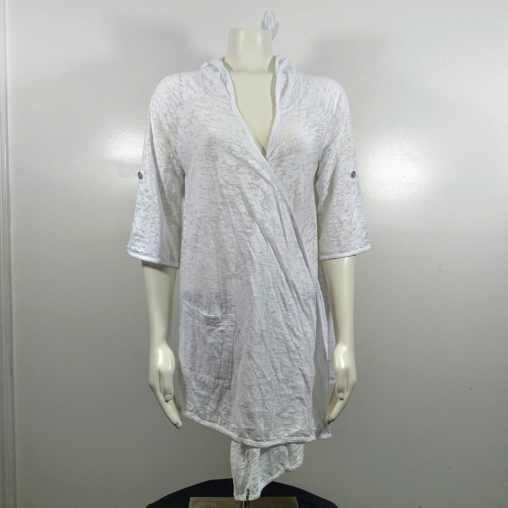 Marc New York White Hooded Cover-up